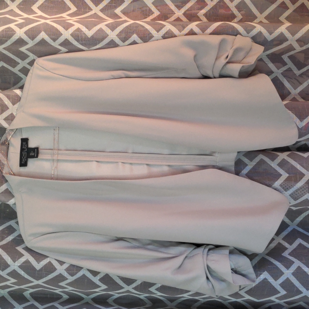 Light Grey Rachel Zoe Blazer With Ruched Sleeves